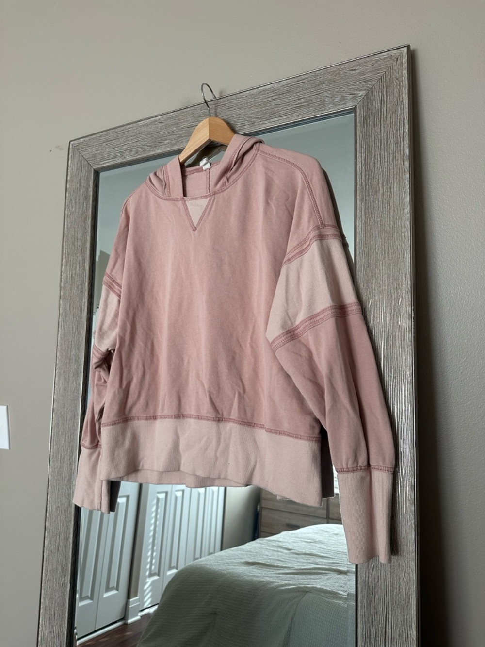Daily Practice Anthropologie Mauve Pink Cotton Hoodie Size Small
